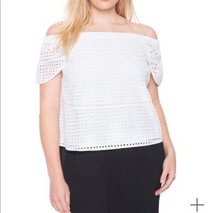 Studio Eyelet Off the Shoulder Top size22